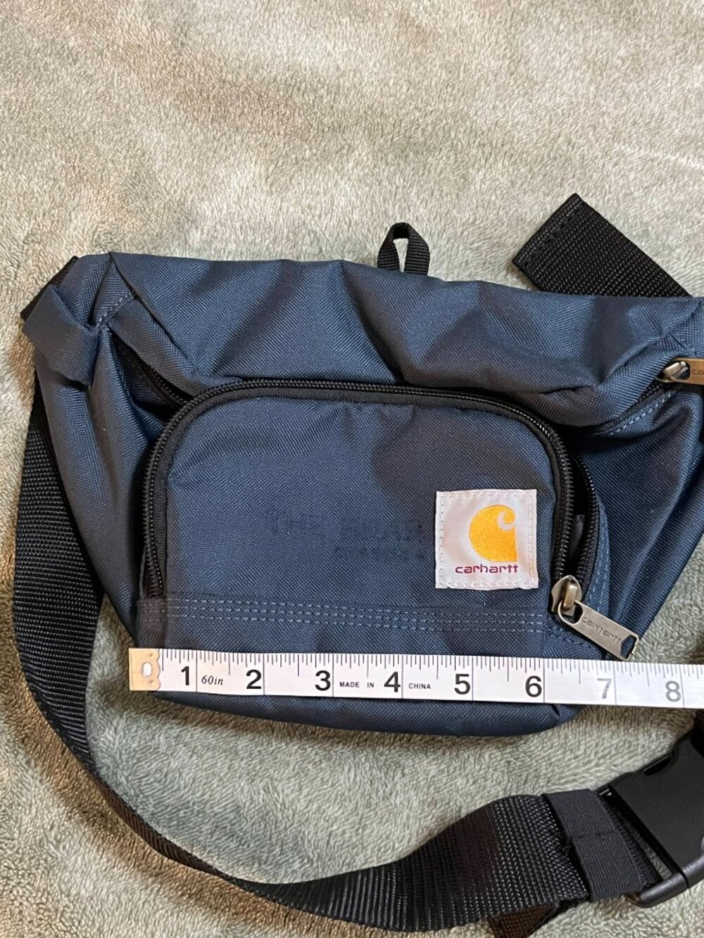 Carhartt CB0401 Waist Pack Navy Rain Defender Belt Bag Tags Embroidery Removed - Picture 8 of 9